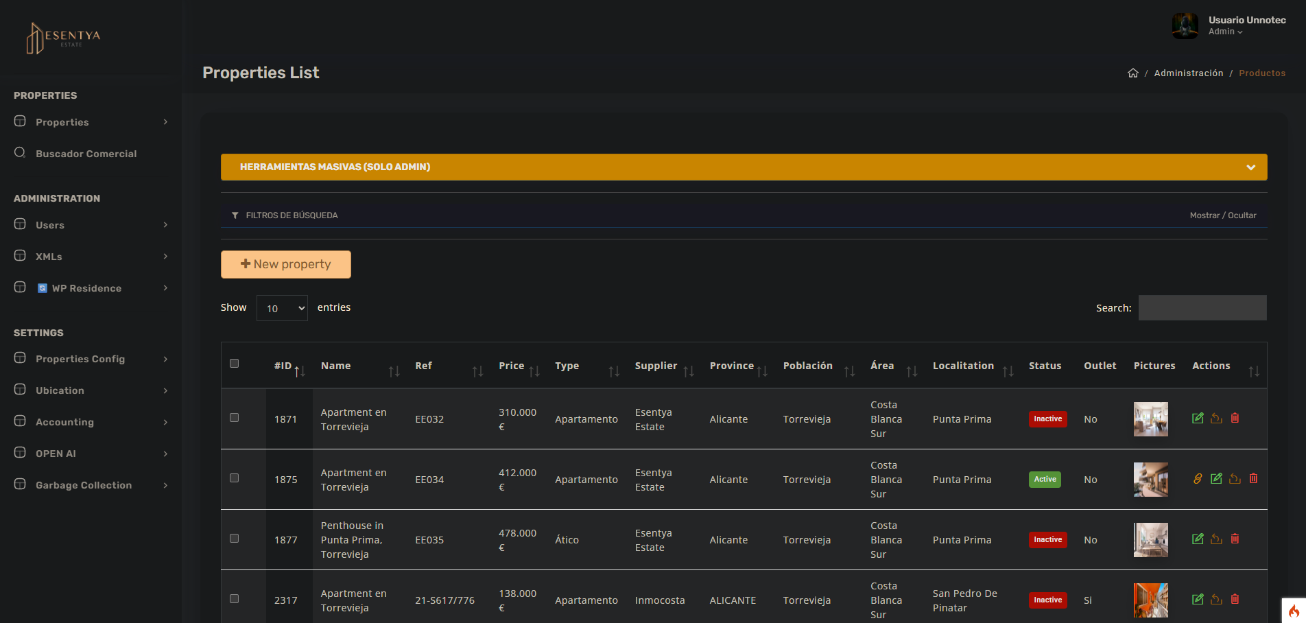 Intranet Inmobiliaria con Sincronización Multicanal